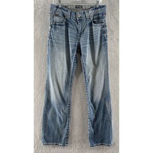 Buckle Black Mens Light Wash Denim Jeans 9 Fit Sz 33x34